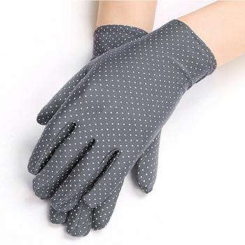 Gants courts en Spandex pour femmes, protection solaire Anti-UV, élastiques et fins, à doigts complets, pour conduite, noir