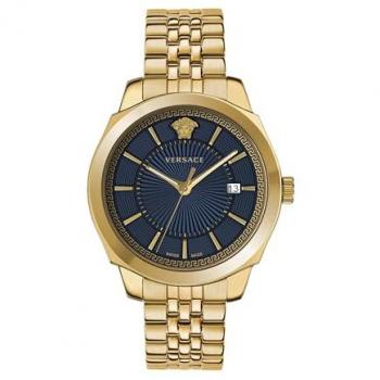 Versace Classic Icon Gold Blue Watch for Male