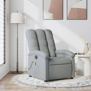 Sillón reclinable de masaje gris oscuro