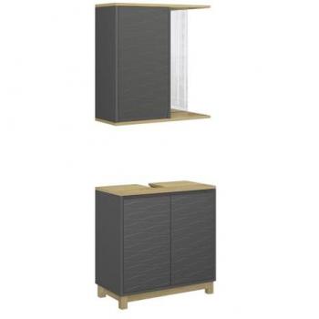 Antracite Quercia Set Mobili Bagno Vicco Livia 2