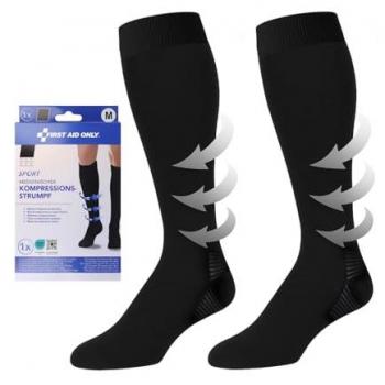 FIRST AID ONLY Sport‑Kompressionsstrumpf kniehoch, M