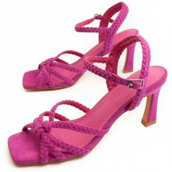 Sandalia Montevita con Tacón Fucsia