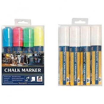 Securit Kreidemarker Breit, 4er Etui