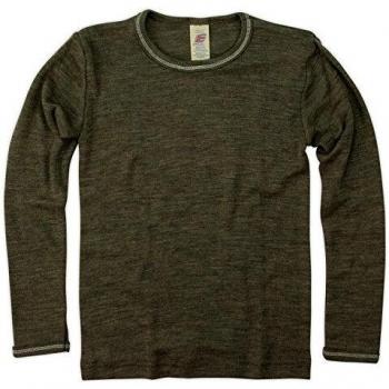 Camiseta Engel de Manga Larga en Lana y Seda para Niños Color Nuez Talla 92