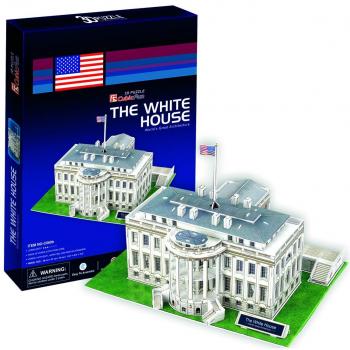 3‑Dimensionales White House Rätsel – 64 Teile, Mehrfarbig, CubicFun