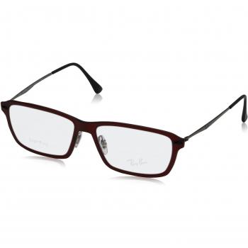 Ray‑Ban Unisex Sonnenbrille RB7038 – Rot Dunkel Matt, 55 mm