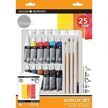 Daler-Rowney, 25 Farben Acryl-Künstlerfarbe