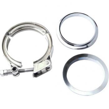 SPEEDWOW Turbo Auspuff V-Band Klemme und Flansch Bausatz 3,0 Zoll