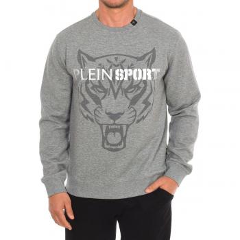 Plein Sport FIPSG600 Mens Grey Polyester long-sleeved crew-neck sweatshirt