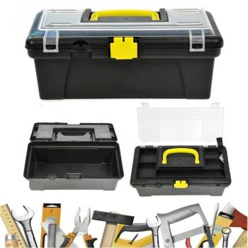 Portaattrezzi 2 Scomparti in Plastica, Valigetta con Minuterie 30 cm