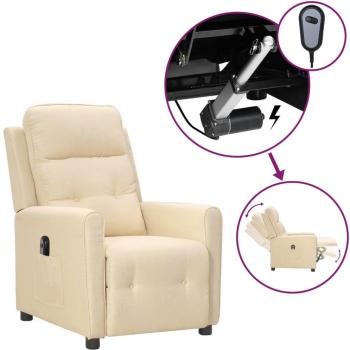Cremenstoff-Relaxsessel mit Stromversorgung