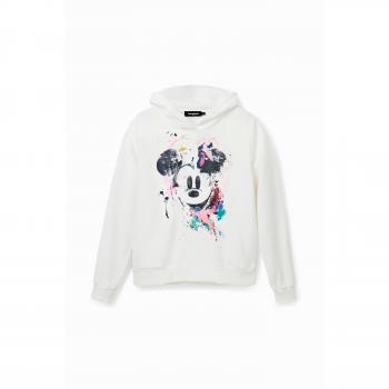 Mickey White L Splatter Hoodie