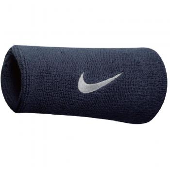 Nike Swoosh Doublewide Wristband 2 Pack Dark Blue