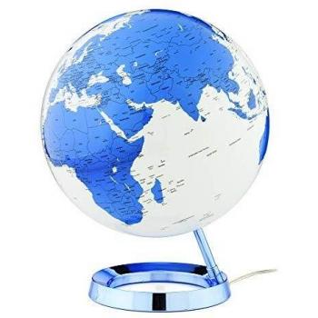 Globo Planetario de Plástico con Iluminación Azul 30 cm