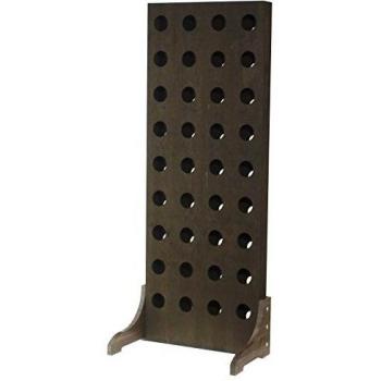 Expovinalia Rustic 36‑Bottle Wood Wine Storage Rack – Brown