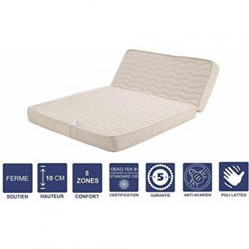 Matelas Ferme Tous BZ 120x190 × 10 cm + Oreiller Visco Découpe Assise 60 cm