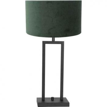 Lampe d'appoint textile vert noir mat E27 par Steinhauer