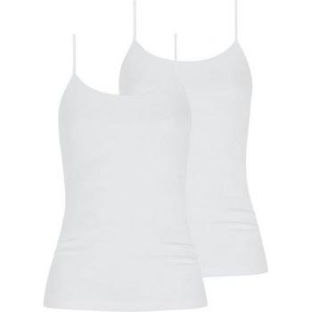 Mey Women’s Spaghetti Shirt – 2er Pack Emotion, Weiß, Größe 36