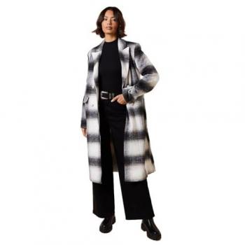 Tall Womens Wool Check Coat