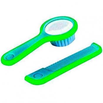 Set Cur Capelli Neonati Bébé Confort: Spazzola, Pettine e Specchio, Colore Azzurro