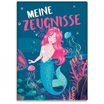 Itenga Zeugnismappe für Kinder Meerjungfrau DIN A4