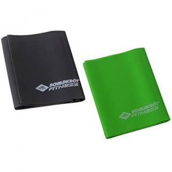 Schildkröt Fitness Fitnessbänder Latexfrei 2er Set in PVC Tube, grün/Grau, One Size