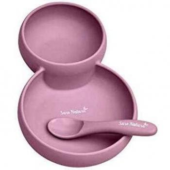 Set de alimentación silicona twin rosa