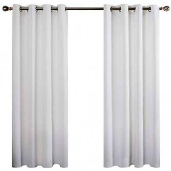 Deconovo Gardinen, 2er Set, Ösenvorhang, 180x140 cm