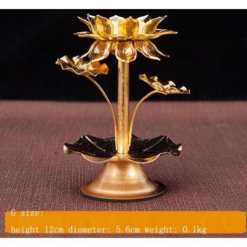 Candelabro de Metal para Buda y Loto