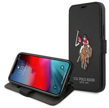 Custodia U.S. Polo a libro per iPhone 12 Mini nera