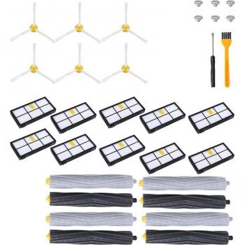 Kit de accesorios de repuesto HEPA para IRobot Roomba 980, 990, 900, 896, 886, 870, 865, 866, 800
