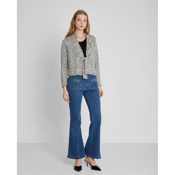 Pantalón de mujer culotte denim con nervio central