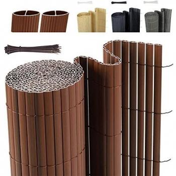 Balkon‑ & Garten‑Sichtschutz Sekey 90x400 cm – Stabil, Kratzresistent, Braun