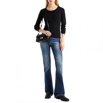 United Colors of Benetton Damen Rundhalspullover Dunkelblau Regular Fit