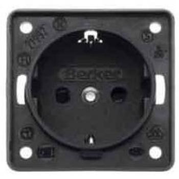 Berker Integro Steckdose Schutzkontakt mit erhöhtem Berührungsschutz anthrazit matt