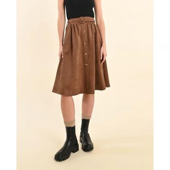 Jupe taille haute avec boutons