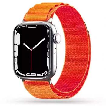 Cinturino Tech‑Protect Nylon Pro per Apple Watch 42–49 mm in Arancione – Compatibile con Series 4‑9, SE, Ultra