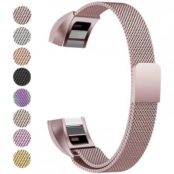 BeneStellar Gold Pink Milanese Stainless Steel Strap for Fitbit Alta