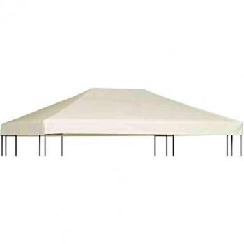 VidaXL 4x3 m Cream White Gazebo Top Cover 310 g/m²