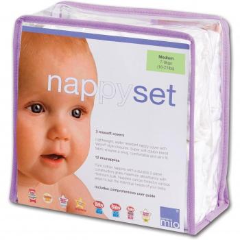 Bambino Mio NSM Nappy Set con Fasce Elastiche Rinforzate Grigio (7-9 kg)