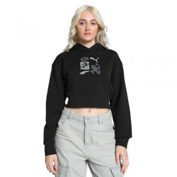 Hoodie PUMA CLASSICS Artisanal Hoodie Damen Gr. L, schwarz
