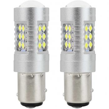 Ampoule LED Amio 01438 – 3030 Canbus – 24 SMD – Blanc – 12 V/24 V – P21/5W