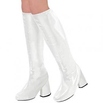 Groovy White Schuhüberzüge für Stiefel (WIDMANN)