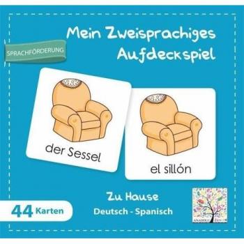 Mein zweisprachiges Aufdeckspiel, Zu Hause Deutsch-Spanisch (Kinderspiel)