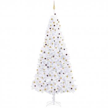 Albero di Natale Preilluminato 300 cm con Palline e LED