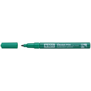 Pentel N50S Fine Bullet Tip Permanent Marker Pack Green