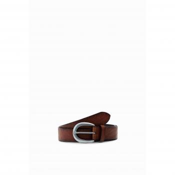 Cinto Bonded Leather Fivela Irregular
