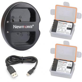 Pacchetto Batterie Newmowa BLF19 + Caricatore Dual USB