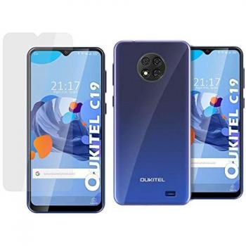 Funda de Gel Transparente + Cristal Templado para Oukitel C19