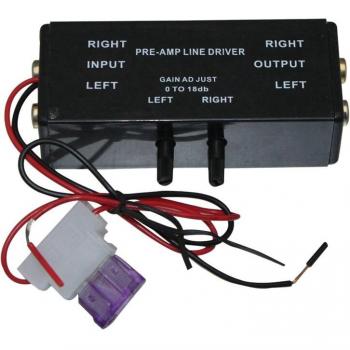 Controlador de Señal RCA Negra Ajustable Pac Turbo 1L – Entrada/Salida para Vehículos Marinos y Terrestres